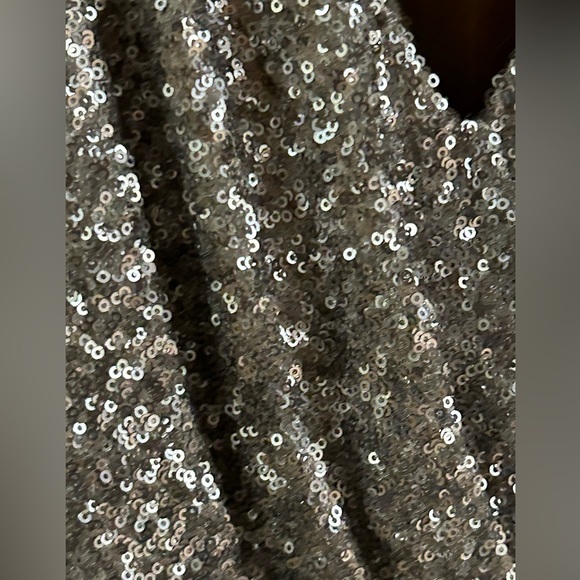 Gold Long Sparkly Evening Wedding Prom Dress Gown - Picture 3 of 10